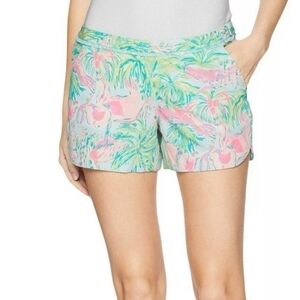 Lilly Pulitzer Adie Short Seasalt Blue on Paradise Women's Size 0